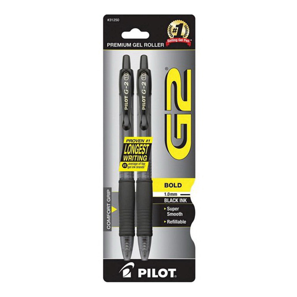 Pilot G2 Gel Pen Fine Point Multi Color Ink, Black